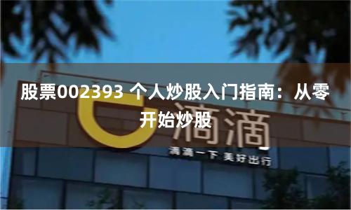 股票002393 个人炒股入门指南：从零开始炒股